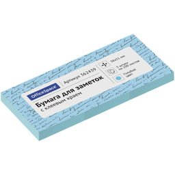 Цена за 2 шт. Блоки самоклеящиеся OfficeSpace 38*51мм, 3шт* 100л., голубые (362439)