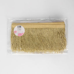 Тесьма декоративная «Бахрома», 10 см, 5±0.5 м, цвет золотой