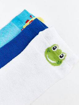 Desenli Erkek ?ocuk Patik ?orap 3l? - Waikiki фото 3