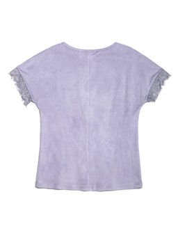 CONTE Топ с эффектом замши и деликатным кружевом LD 917 lavender frost