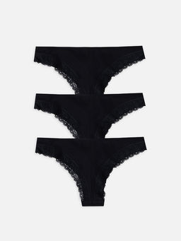 Трусы женские бразилиана набор (3 шт.) в черном цвете - Mark formelle фото 10