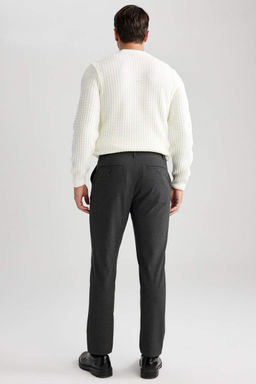 Приталенные брюки прямого кроя, эластичные во все стороны, стандартного кроя - Defacto фото 4