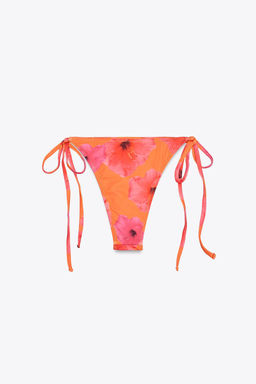 PRINTED TIE BIKINI BOTTOMS - Zara фото 5