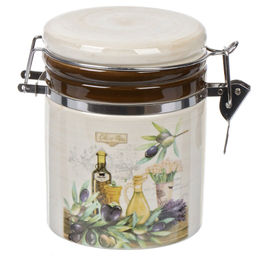 Банка для сыпучих продуктов, доломит, 0.35 л, с крышкой, , Левадия (419410) /DANIKS/  фото 2