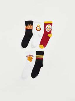Galatasaray Desenli Erkek ?ocuk Soket ?orap 5li