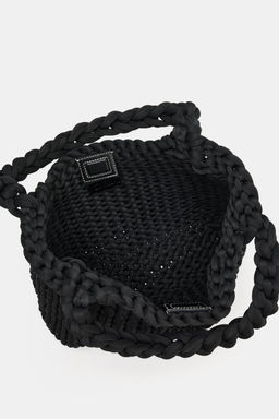 BOLSO SHOPPER TRENZADO / Negro - Zara фото 7