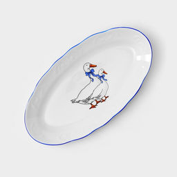 Сервиз столовый Добрушский завод «Гуси», 48 предметов, фарфор, белый