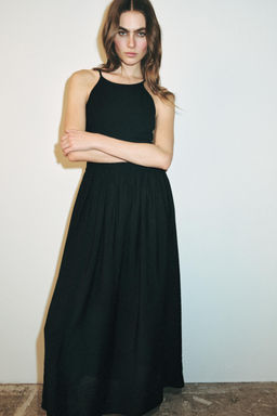 VESTIDO COMBINADO TIRANTES / Negro - Zara фото 6