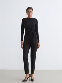 Bisiklet Yaka Ba?lama Detayl? Kad?n Body