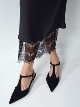 Платье макси с кружевной вставкой - Emka фото 3