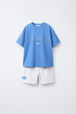 6-14 A?OS/ PIJAMA PARCHE TEXTO / Azul?n
