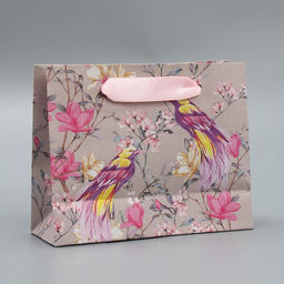 Пакет крафтовый горизонтальный Птицы, S 15 12 5.5 см - Дарите счастье фото 3