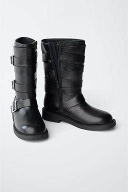 BUCKLED LEATHER BOOTS - Zara фото 4