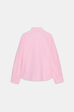 CAMISA ALGOD?N RAYAS / Rosa / Blanco - Zara фото 7