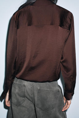 SATIN SHIRT ZW COLLECTION - Zara фото 9