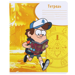 Цена за 10 шт. Тетрадь 18 листов, линейка, 5 видов МИКС, Гравити Фолз - Disney фото 10