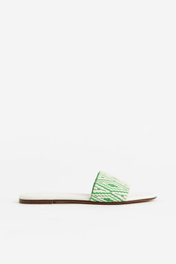 Sandalias abiertas en tejido de jacquard