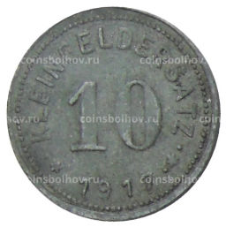 10 пфеннигов 1917 года Германия Нотгельд  Айслебен