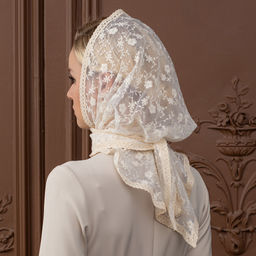 Косынка Кремовая нежность - Мастерская ПОКРОВ фото 3