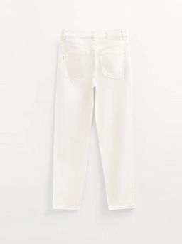 CONTE CON-726 Джинсы mom в молочном оттенке с кокеткой off white - Conte elegant фото 8