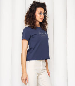 Футболка #КТ4502, синий - Dommod фото 2