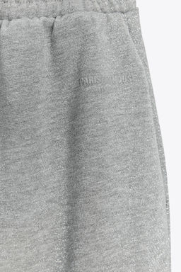 METALLIC THREAD FLEECE TROUSERS - Zara фото 7