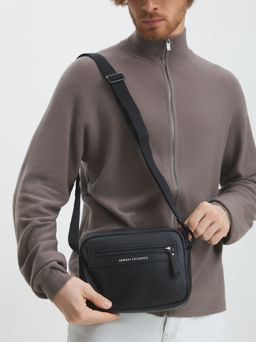 Мужская сумка через плечо ARMANI EXCHANGE Артикул 4081477, черный  фото 6