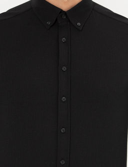 Siyah Slim Fit Uzun Kollu G_mlek