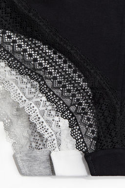 Pack de 3 bragas Hipster de encaje y algodon - H&m фото 7