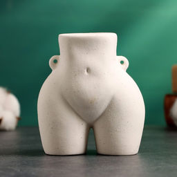 Подсвечник на 1 свечу TAKE IT EASY «Марта», керамика, белый песок, 10×6×8 см