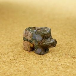 Фигурка поросенок 4см из темной яшмы - Agat77 фото 2