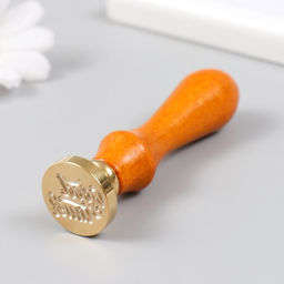 Печать для сургуча с деревянной ручкой Good times, 9×2.5×2.5 см