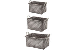 Набор 3 плетеных корзин д/хранения 35*25*20 см, 40*30*23 см, 45*35*26 см, полиротанг - Elan gallery фото 3