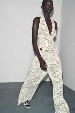 HALTER JUMPSUIT WITH POLKA DOTS - Zara фото 3