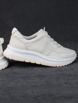 05-PDL250-2 LT. BEIGE Кроссовки женские (натуральная кожа)