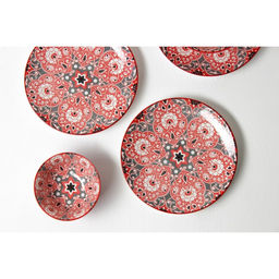 Салатник керамический Доляна Джавлон, 600 мл, d=14,5 см, цвет красный  фото 8