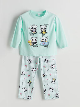 Bisiklet Yaka K?z ?ocuk Pijama Tak?m?