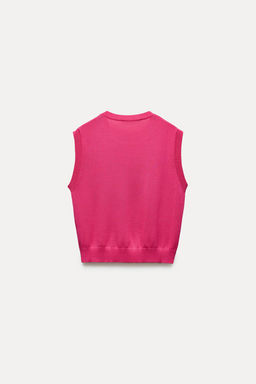 PLAIN KNIT TOP WITH RIBBED TRIMS - Zara фото 12