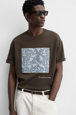 EMBOSSED PATCH T-SHIRT - Zara фото 5