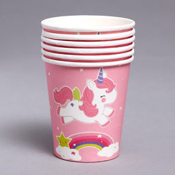 Стаканы бумажные Единорог, в наборе 6 штук - Страна карнавалия фото 2