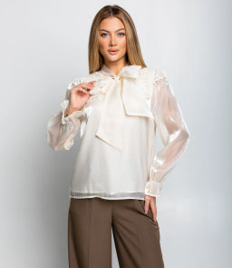 Блуза #КТ966 (1), кремовый