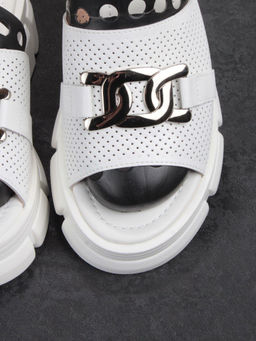 08-PEY148-1 WHITE Босоножки женские (натуральная кожа) - Фабричный китай фото 9