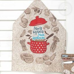 Полотенце 50*60 см. Правила кухни рогожка хлопок 100%