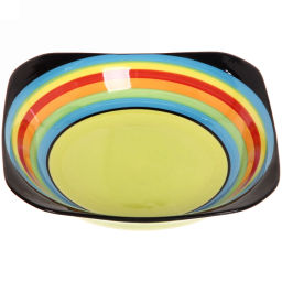 Тарелка керамическая "Радуга Лайм" 19,5*19,5см