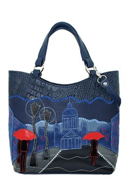 Сумка с аппликацией ДС-189-71 синий