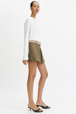 FALDA PANTAL?N CINTUR?N / Khaki - Zara фото 3
