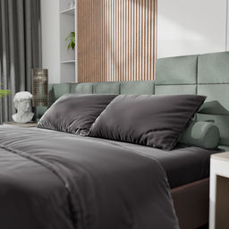 Постельное бельё Этель Евро Tencel 200*220см, 230*245см, 50*70см-2шт, цвет чёрный  фото 2