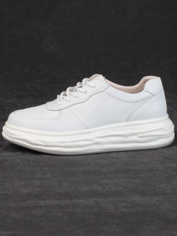 05-PDD181-1 WHITE Кроссовки женские (натуральная кожа)