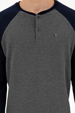 Мужской пижамный комплект антрацитового меланжевого цвета - U.s. polo assn фото 5