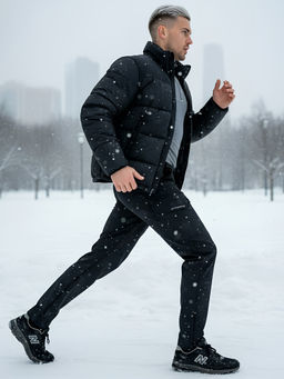 Брюки спортивные софтшелл MTFORCE мужские черного цвета 2403Ch